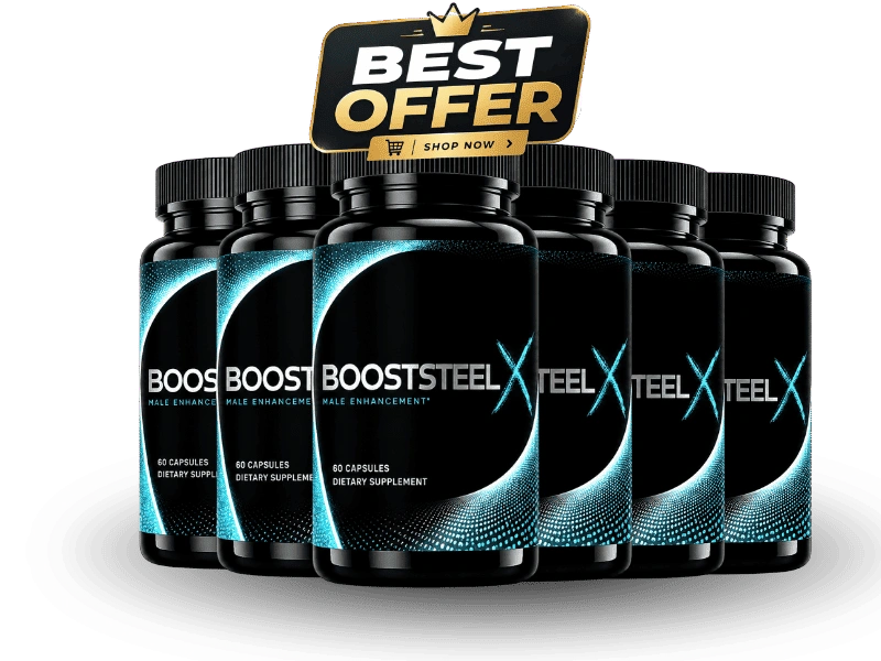 BoostSteelX 6 Bottle Best Value Pack — 180 Day Supply for Maximum Male Enhancement Results